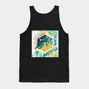 bee nest papercut design Tank Top